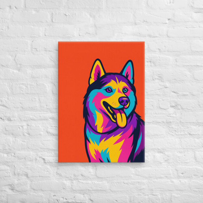 Electric Dog – Custom Pop Art Pet Portrait on Canvas