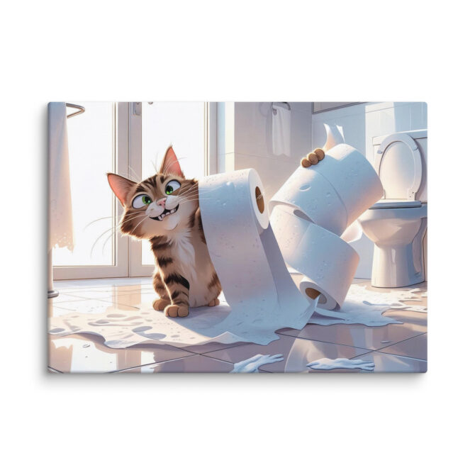 Toilet Paper Thief – Custom Pet Canvas Wall Art - Image 3