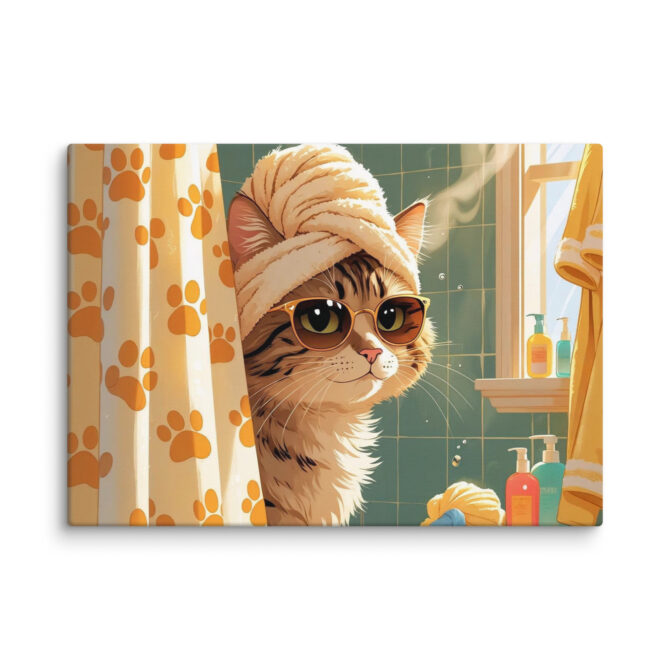 Shower Superstar – Custom Pet Bathroom Canvas Art - Image 3