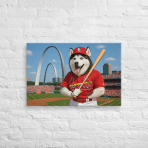 St. Louis Cardinals Pet Portrait – Arch Rival Canvas Art