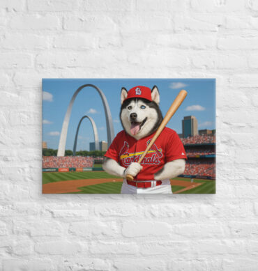 St. Louis Cardinals Pet Portrait – Arch Rival Canvas Art