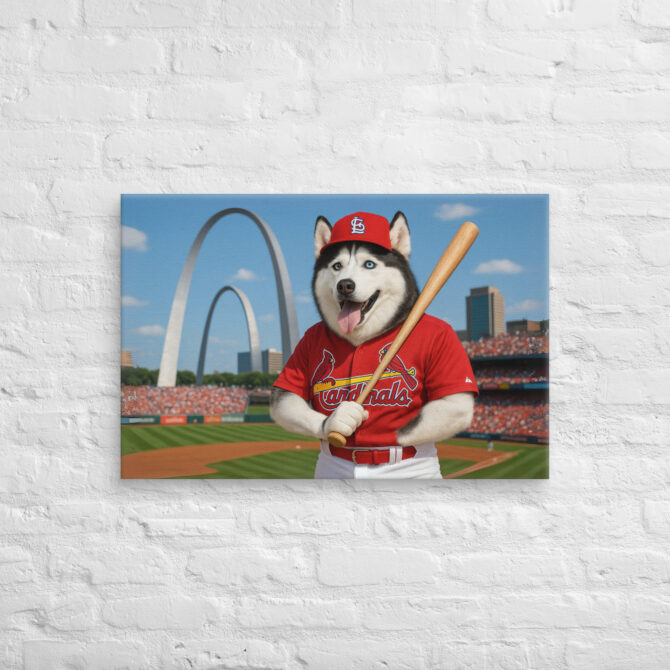 St. Louis Cardinals Pet Portrait – Arch Rival Canvas Art