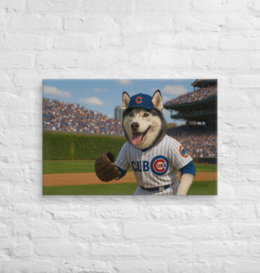 Chicago Cubs Pet Portrait – Wrigley Field Canvas Art