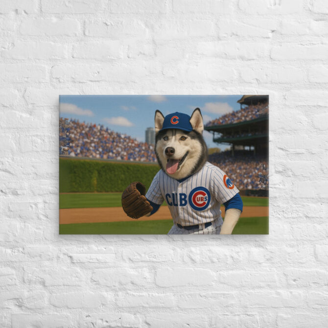 Chicago Cubs Pet Portrait – Wrigley Field Canvas Art