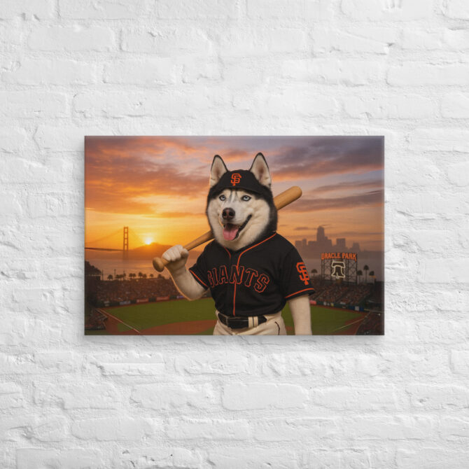 San Francisco Giants Pet Portrait – Bay Area Beast Canvas