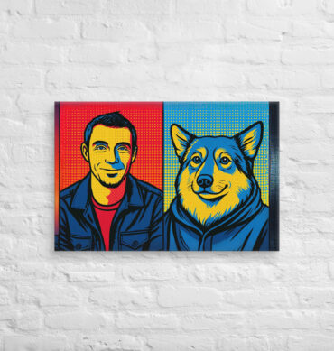 Pop Art Explosion – Custom Pet & Owner Canvas