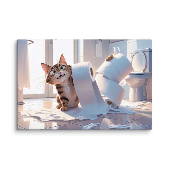 Toilet Paper Thief – Custom Pet Canvas Wall Art - Image 4