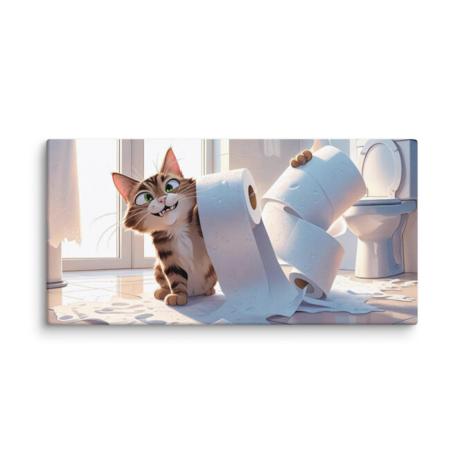 Toilet Paper Thief – Custom Pet Canvas Wall Art - Image 5
