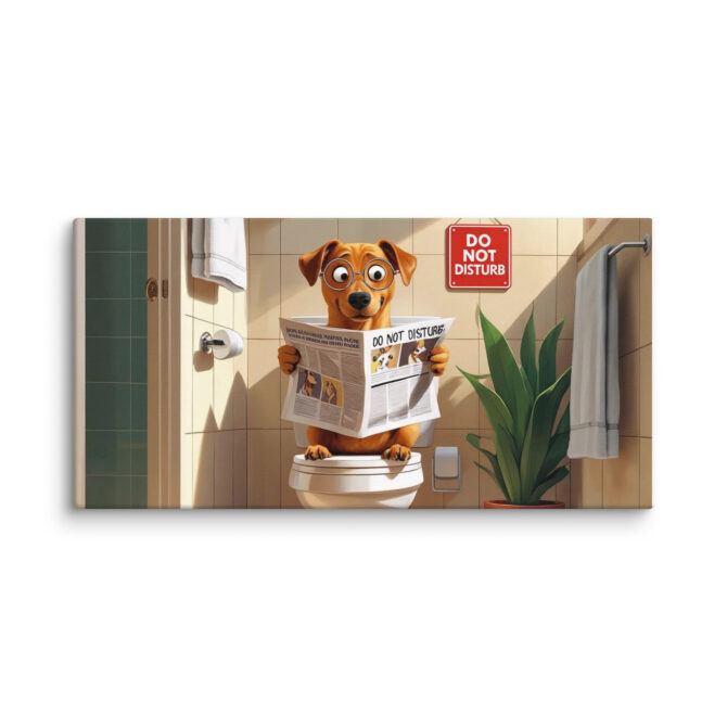 Custom Pet Bathroom Canvas – “Occupied Throne” Print - Image 4