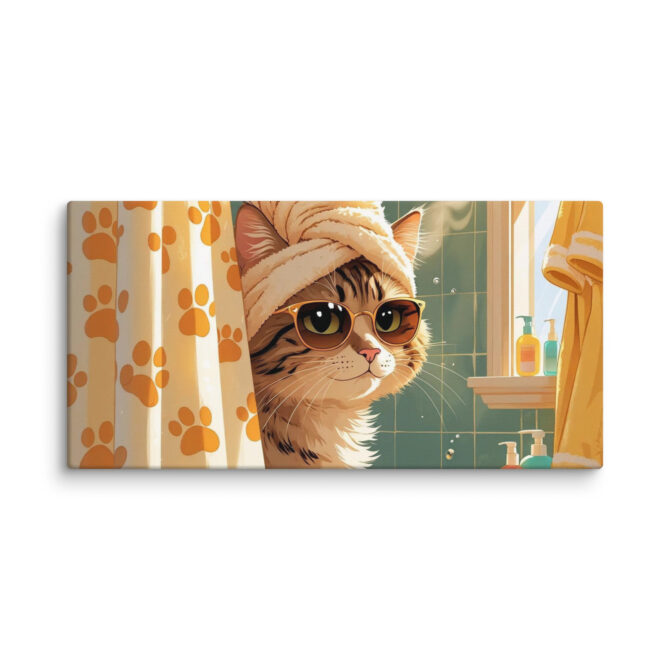 Shower Superstar – Custom Pet Bathroom Canvas Art - Image 4
