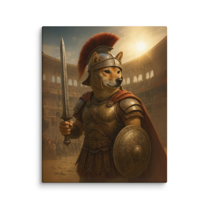 Roman Gladiator Pet Portrait – Custom Canvas Art - Image 3