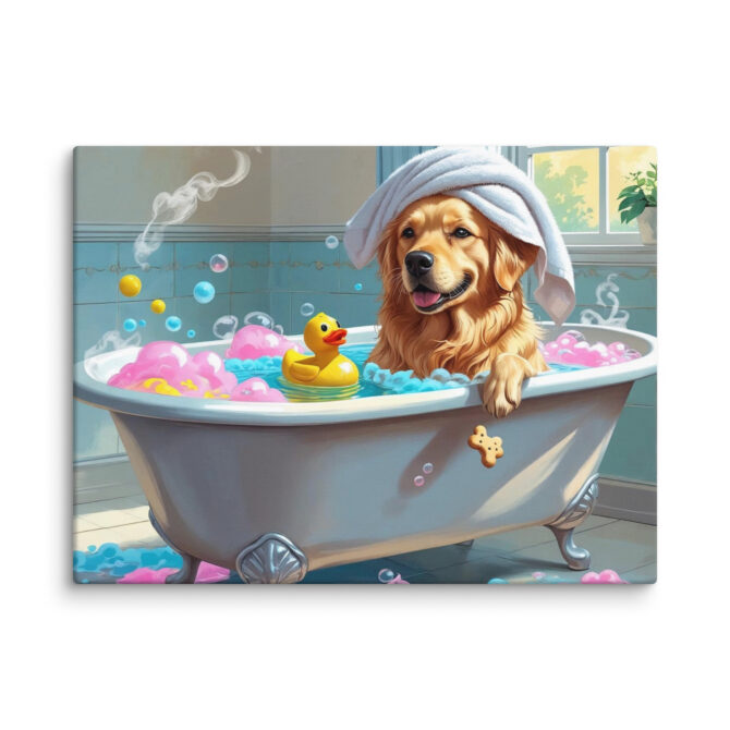 Bubble Boss – Custom Pet Bathroom Canvas Art - Image 6