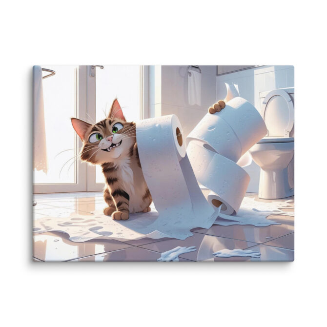 Toilet Paper Thief – Custom Pet Canvas Wall Art - Image 6