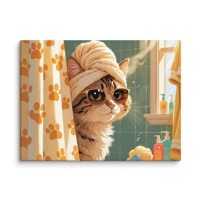Shower Superstar – Custom Pet Bathroom Canvas Art - Image 5