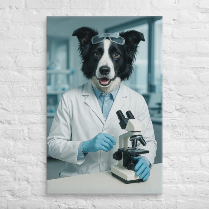 Custom Animal Scientist Canvas – Lab Researcher Portrait Wall Art - Image 4