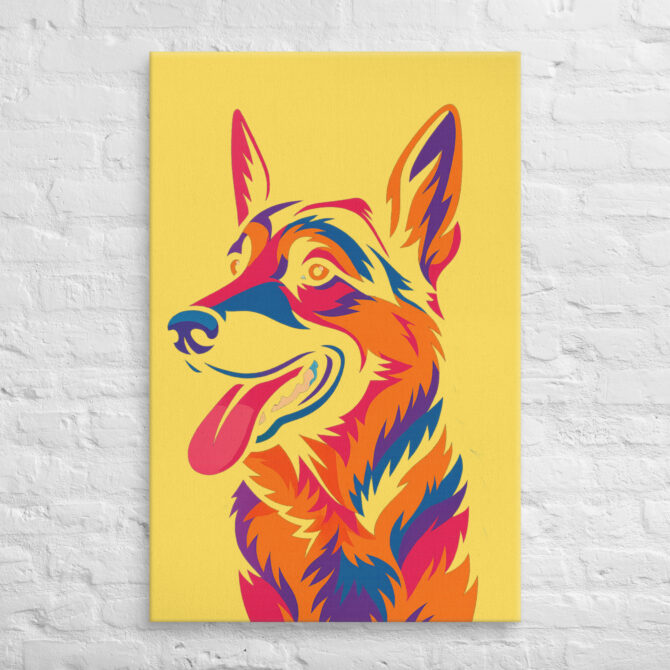 Color-Boom Pop Art Pet Portrait on Canvas - Image 2