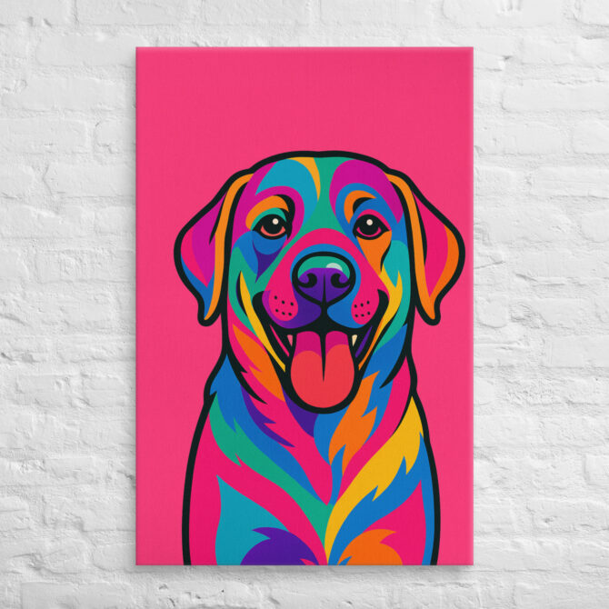 Psychedelic Pet Pop Art Canvas – Custom Pet Portrait - Image 2