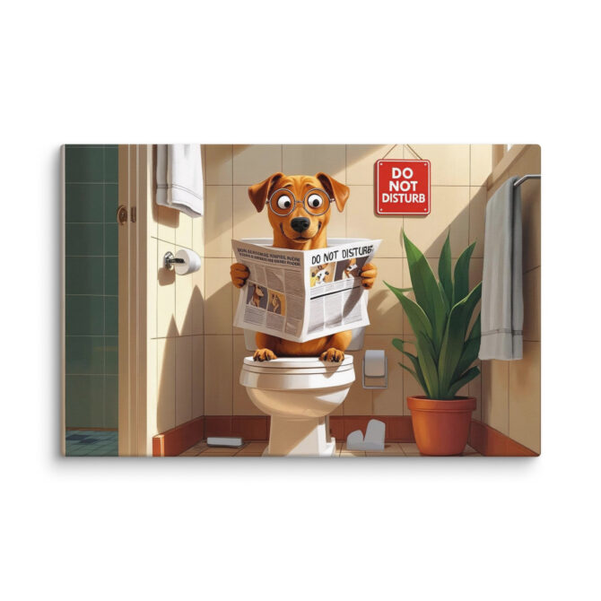 Custom Pet Bathroom Canvas – “Occupied Throne” Print - Image 6