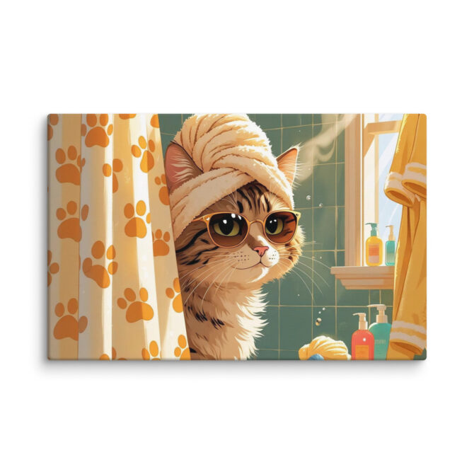 Shower Superstar – Custom Pet Bathroom Canvas Art - Image 6
