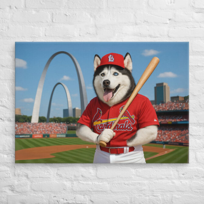 St. Louis Cardinals Pet Portrait – Arch Rival Canvas Art - Image 3