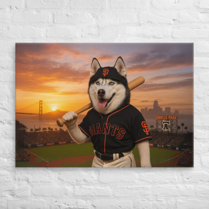 San Francisco Giants Pet Portrait – Bay Area Beast Canvas - Image 3