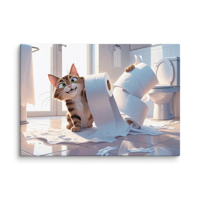 Toilet Paper Thief – Custom Pet Canvas Wall Art - Image 8