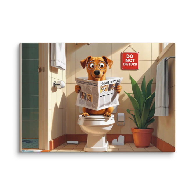 Custom Pet Bathroom Canvas – “Occupied Throne” Print - Image 7