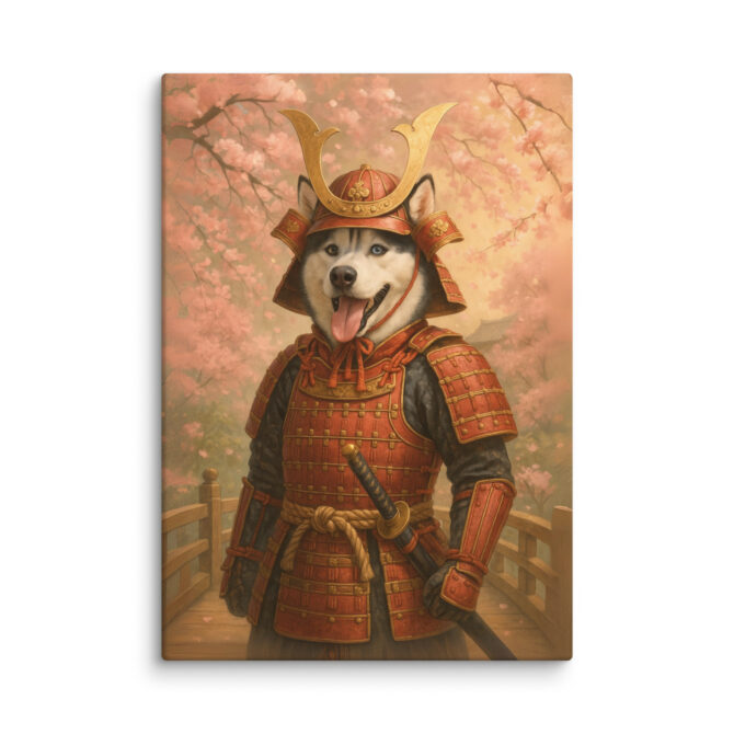 Samurai of the Rising Sun – Custom Pet Warrior Canvas - Image 4