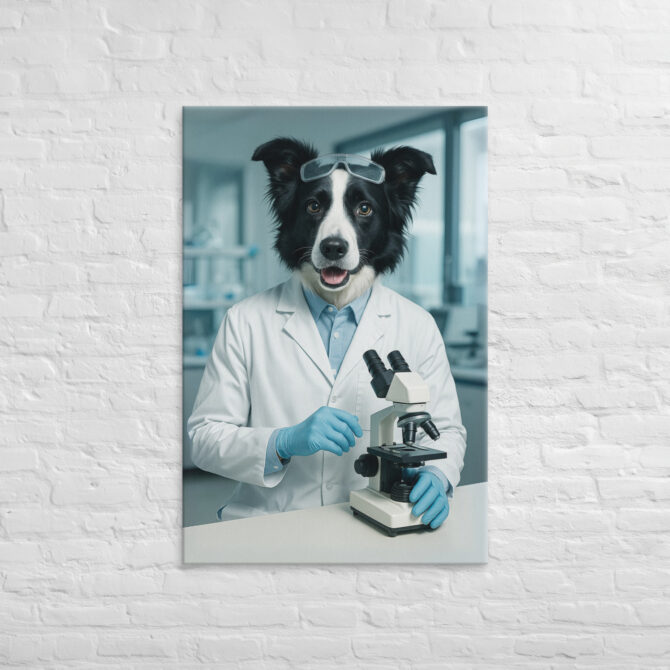 Custom Animal Scientist Canvas – Lab Researcher Portrait Wall Art - Image 5
