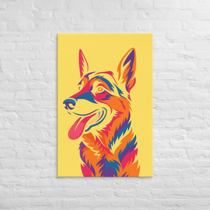 Color-Boom Pop Art Pet Portrait on Canvas - Image 3