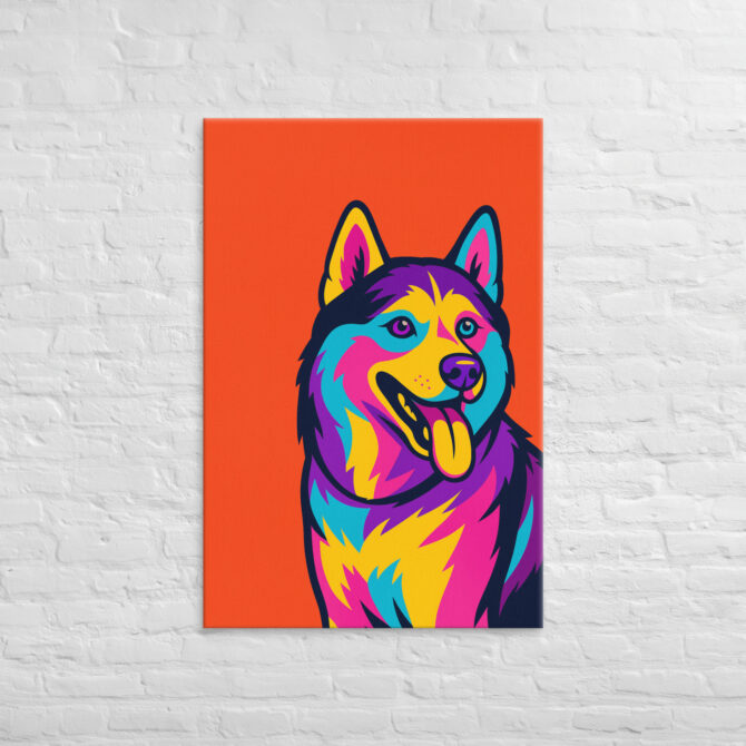 Electric Dog – Custom Pop Art Pet Portrait on Canvas - Image 3