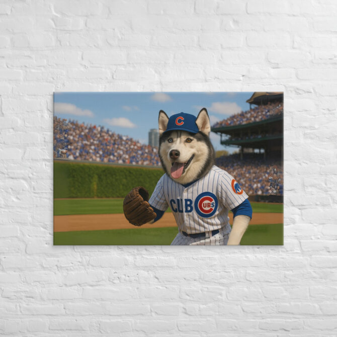 Chicago Cubs Pet Portrait – Wrigley Field Canvas Art - Image 4