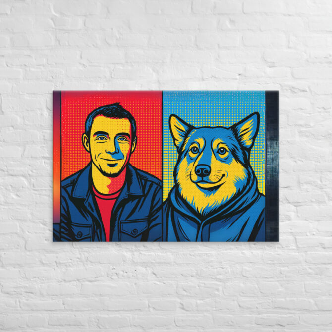 Pop Art Explosion – Custom Pet & Owner Canvas - Image 4