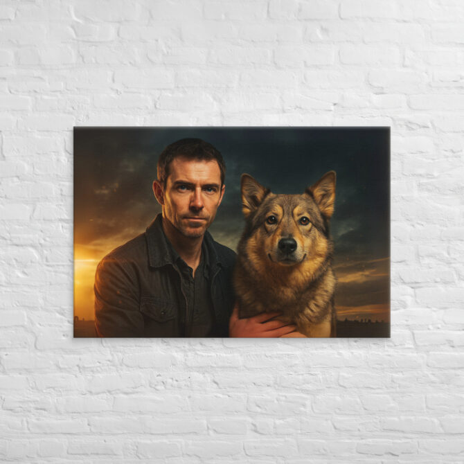 Hollywood Movie Poster – Custom Pet & Owner Canvas Art - Image 4