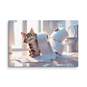 Toilet Paper Thief – Custom Pet Canvas Wall Art