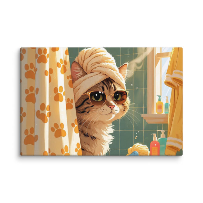Shower Superstar – Custom Pet Bathroom Canvas Art - Image 8