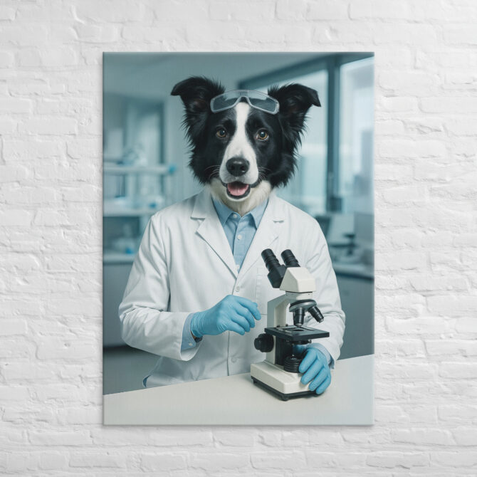 Custom Animal Scientist Canvas – Lab Researcher Portrait Wall Art - Image 6