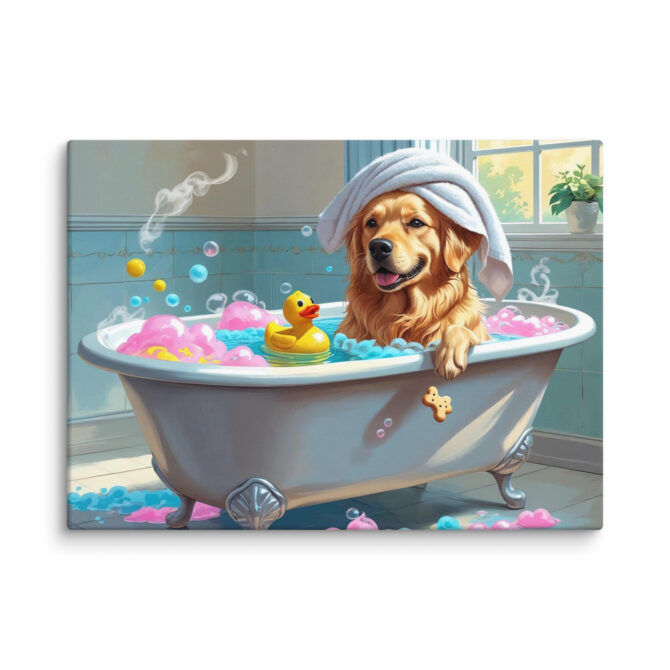 Bubble Boss – Custom Pet Bathroom Canvas Art - Image 9