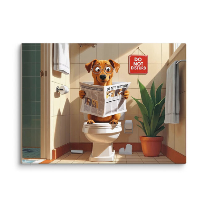 Custom Pet Bathroom Canvas – “Occupied Throne” Print - Image 9