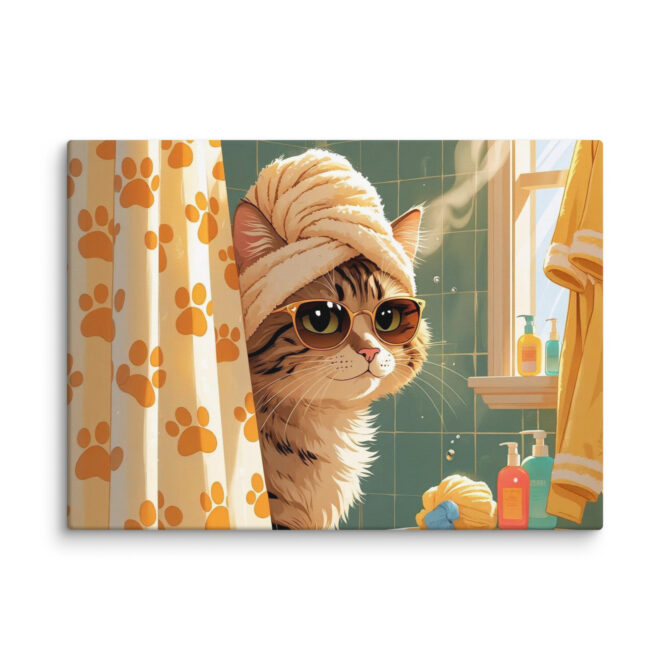 Shower Superstar – Custom Pet Bathroom Canvas Art - Image 9