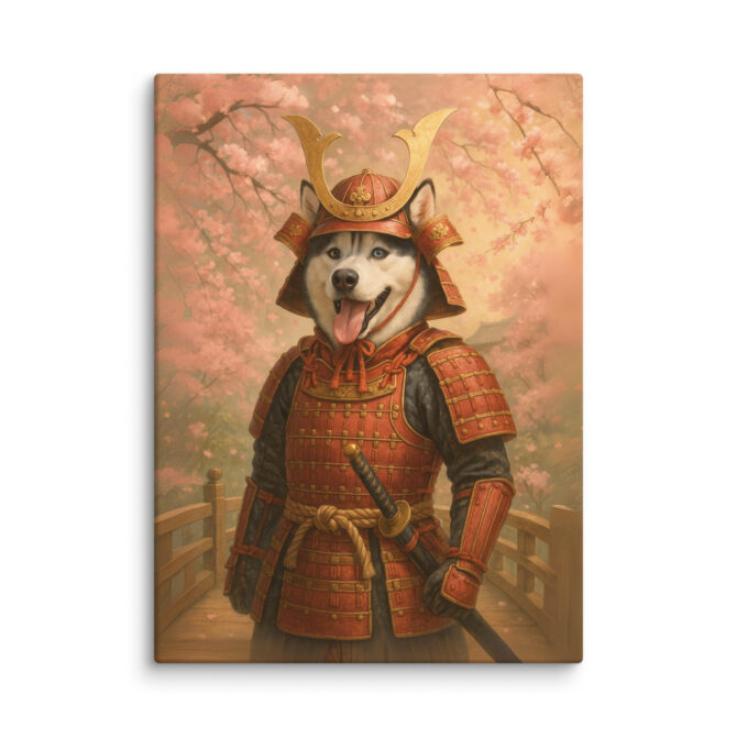 Samurai of the Rising Sun – Custom Pet Warrior Canvas - Image 5