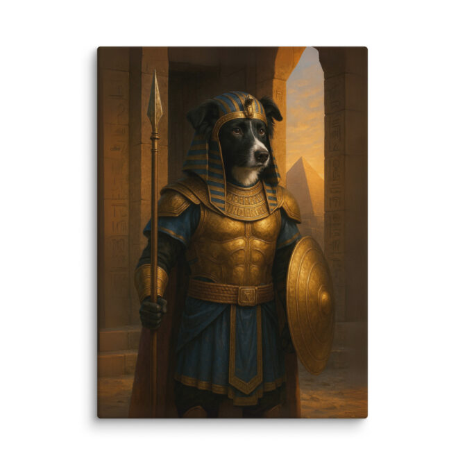 Custom Pet Portrait – Egyptian Pharaoh Guard Canvas - Image 5
