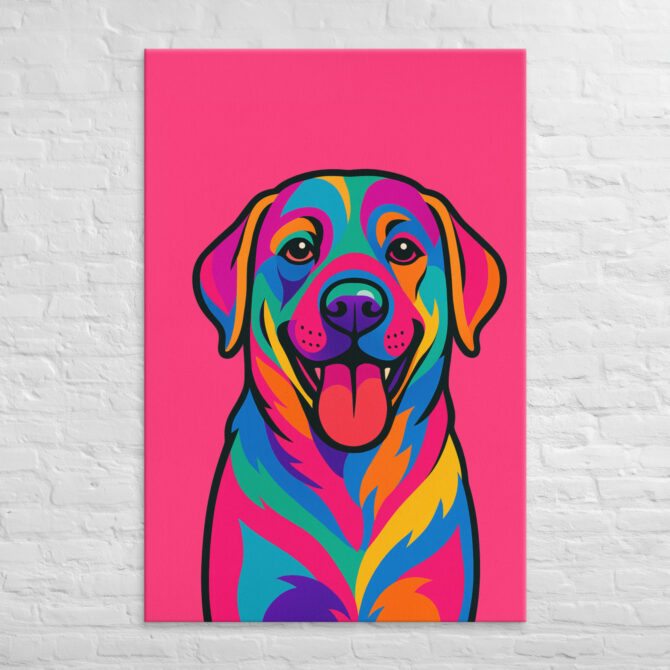 Psychedelic Pet Pop Art Canvas – Custom Pet Portrait - Image 4