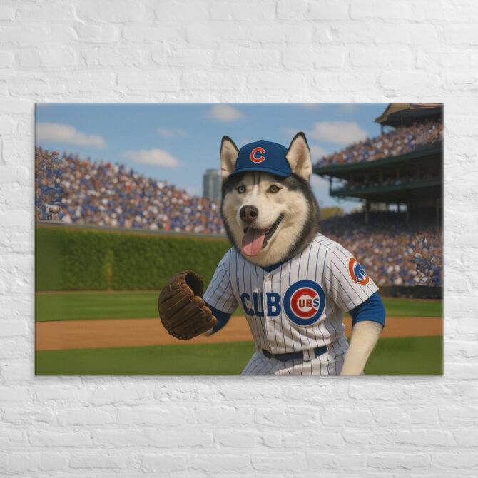 Chicago Cubs Pet Portrait – Wrigley Field Canvas Art - Image 5