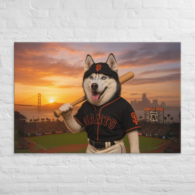 San Francisco Giants Pet Portrait – Bay Area Beast Canvas - Image 5