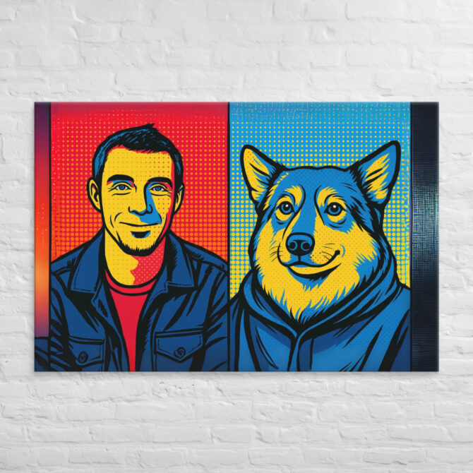 Pop Art Explosion – Custom Pet & Owner Canvas - Image 5