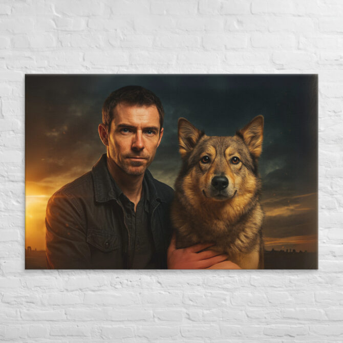 Hollywood Movie Poster – Custom Pet & Owner Canvas Art - Image 5