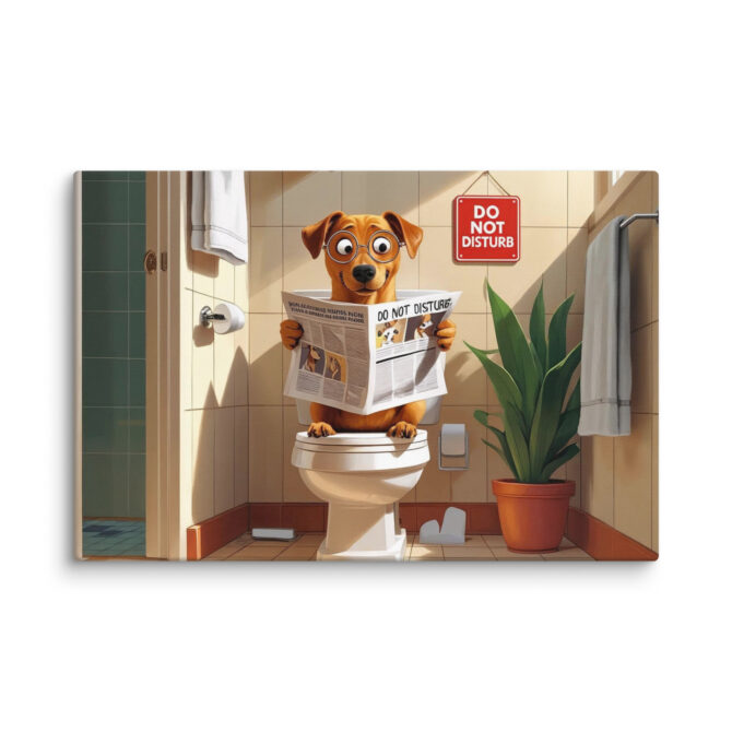 Custom Pet Bathroom Canvas – “Occupied Throne” Print - Image 10