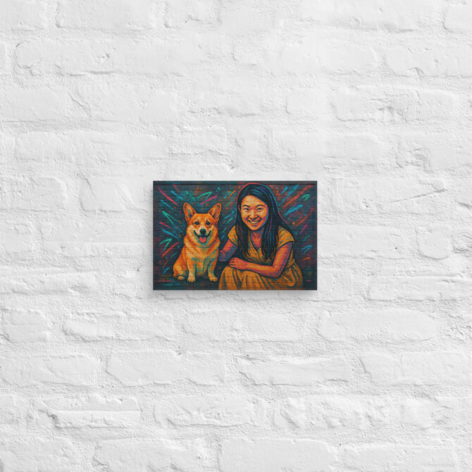Pet & Owner Urban Street Art Canvas – Custom Graffiti Mural - Image 6