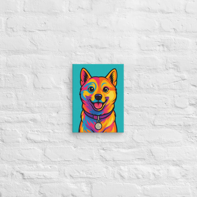 Neon Soul Pop Art Pet Portrait on Canvas - Image 5